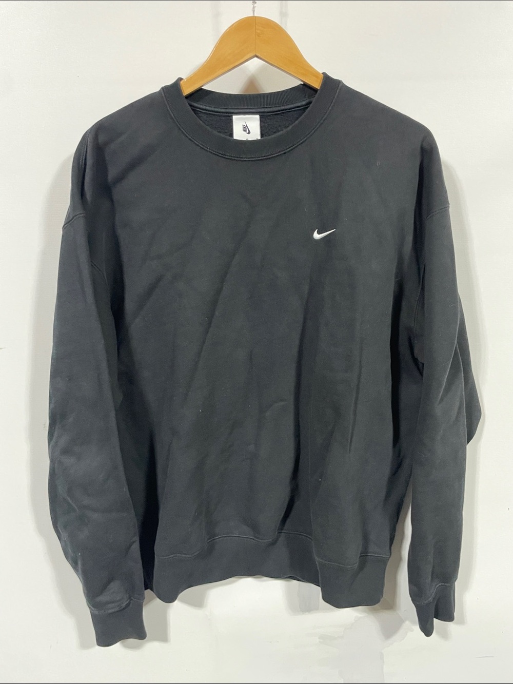 Nike Black Crewneck Sweatshirt with White Swoosh